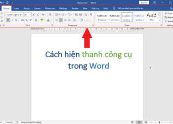 Cách hiện các thanh công cụ trong word 2010