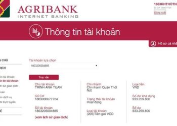 Kiểm tra tài khoản agribank trên điện thoại