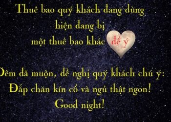 Lời chúc ngủ ngon vui